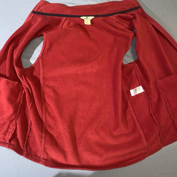 Woolrich Andes Fleece Vest Women's Large Red Mock Neck Pockets Outdoors Holiday - Picture 4 of 11